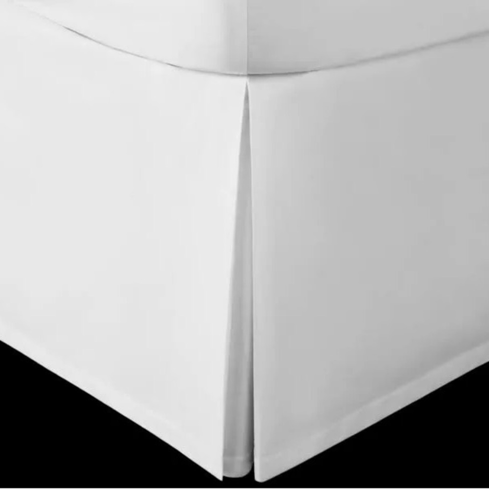 Hudson Park Collection Italian Percale Twin Bedskirt w/Double Merrow Stitching